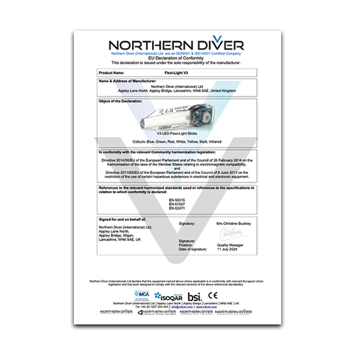 V3 Flexi Light Declaration of Conformity